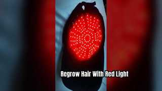 Helm Penumbuh Rambut LED Merah untuk Rambut Lebih Tebal