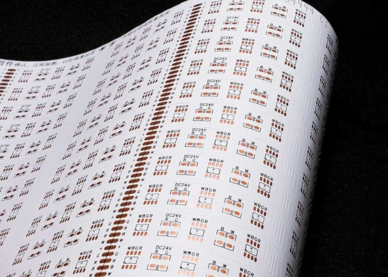 Beli RGBW FPCB 5050,30led/PCS,Size:12*504mm,24V double-sided Board white film FPCB untuk LED srtrip FPCB online manufacture