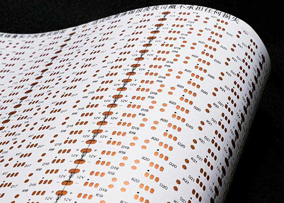 Beli 12V Double Sided Flexible PCB Board Untuk LED Dengan Antioksidan OSP online manufacture