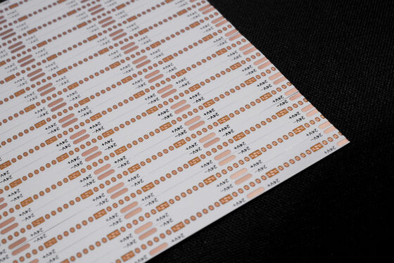 Beli Manufaktur LED Turnkey: Desain PCB Fleksibel, Fabrikasi & Lampu Strip LED COB -488/m-8*503-12v FPC Lapisan Ganda film putih dua sisi, teks hitam, antioksidan OSP untuk sirkuit cetak elektronik online manufacture