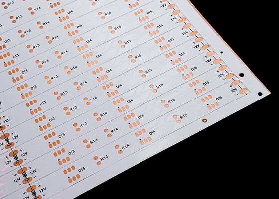 12V Double-sided Flexible LED Strip Circuit Board dengan 15Light Beats untuk lingkungan yang keras