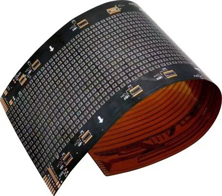 perakitan papan sirkuit khususLayer ganda LED Flexible Display Screen FPC dengan tingkat perlindungan api V0 dan Opsi yang dapat disesuaikan