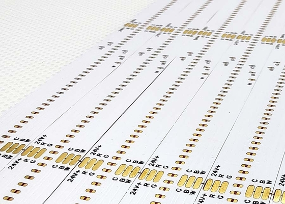Double Layer LED COB PCB Flexible Circuit Board Dengan Whiteboard Dan Black Text Design